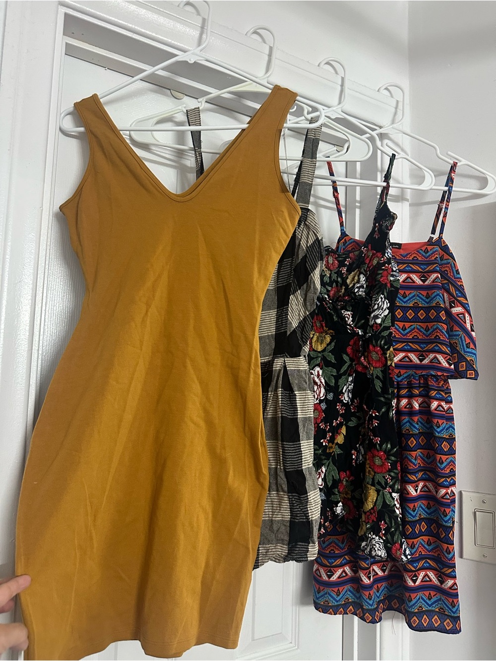 Hollister Mustard V-Neck Mini Dress